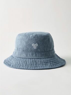 Light Blue Denim Bucket Hat with TNA Logo